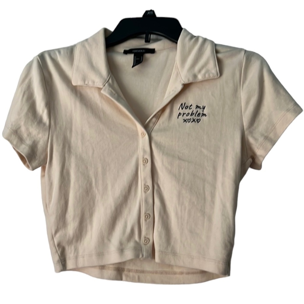 “not my problem” cropped shirt